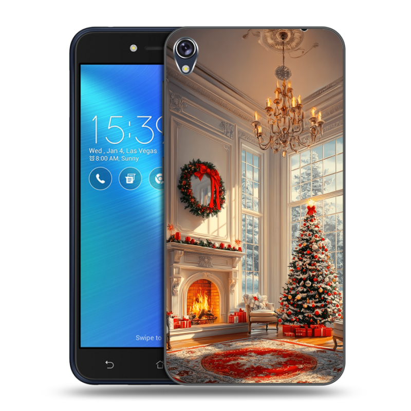 Силиконовый чехол на Asus ZenFone Live с принтом Новый год Силиконовый чехол на Asus ZenFone Live с принтом Новый год