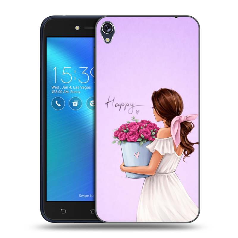 Силиконовый чехол на Asus ZenFone Live с принтом женский Силиконовый чехол на Asus ZenFone Live с принтом женский