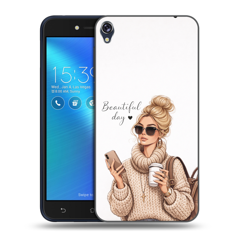 Силиконовый чехол на Asus ZenFone Live с принтом женский Силиконовый чехол на Asus ZenFone Live с принтом женский