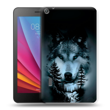 Силиконовый чехол на Huawei MediaPad T3 7 с принтом Лесной волк