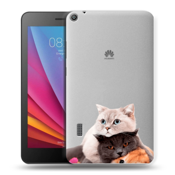 Силиконовый чехол на планшета Huawei MediaPad T3 7 с принтом Кошки Силиконовый чехол на планшета Huawei MediaPad T3 7 с принтом Кошки