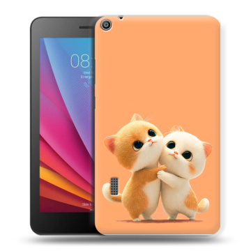 Силиконовый чехол на планшета Huawei MediaPad T3 7 с принтом Милые котики Силиконовый чехол на планшета Huawei MediaPad T3 7 с принтом Милые котики