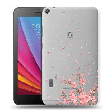 Силиконовый чехол на Huawei MediaPad T3 7 с принтом Ветка сакуры Силиконовый чехол на Huawei MediaPad T3 7 с принтом Ветка сакуры