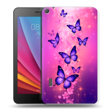 Силиконовый чехол на Huawei MediaPad T3 7 с принтом Бабочки Силиконовый чехол на Huawei MediaPad T3 7 с принтом Бабочки