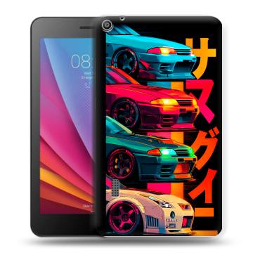 Силиконовый чехол на Huawei MediaPad T3 7 с принтом Гоночные машины Силиконовый чехол на Huawei MediaPad T3 7 с принтом Гоночные машины