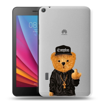 Силиконовый чехол на Huawei MediaPad T3 7 с принтом Мишка Силиконовый чехол на Huawei MediaPad T3 7 с принтом Мишка