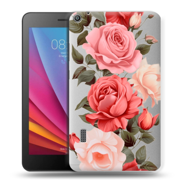 Силиконовый чехол на Huawei MediaPad T3 7 с принтом Розы Силиконовый чехол на Huawei MediaPad T3 7 с принтом Розы