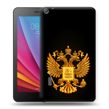 Силиконовый чехол на Huawei MediaPad T3 7 с принтом Герб России желтый Силиконовый чехол на Huawei MediaPad T3 7 с принтом Герб России желтый