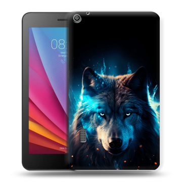 Силиконовый чехол на Huawei MediaPad T3 7 с принтом Волк ночной