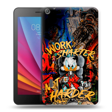 Силиконовый чехол на Huawei MediaPad T3 7 с принтом Дональд Дак Деньги Силиконовый чехол на Huawei MediaPad T3 7 с принтом Дональд Дак Деньги