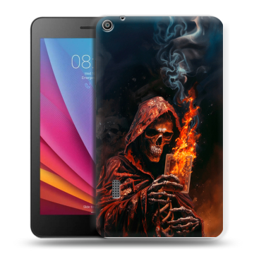 Силиконовый чехол на Huawei MediaPad T3 7 с принтом Скелет и карты Силиконовый чехол на Huawei MediaPad T3 7 с принтом Скелет и карты