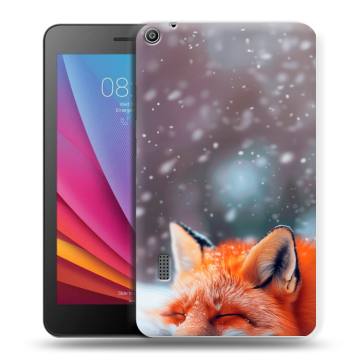 Силиконовый чехол на Huawei MediaPad T3 7 с принтом лиса Силиконовый чехол на Huawei MediaPad T3 7 с принтом лиса