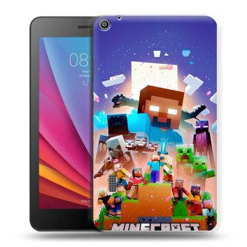 Силиконовый чехол на Huawei MediaPad T3 7 с принтом Майнкрафт Minecraft