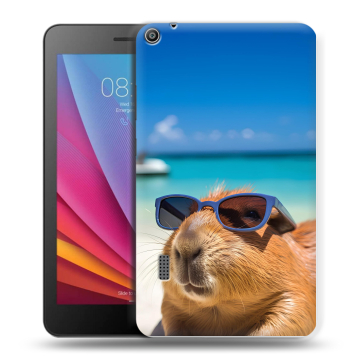 Силиконовый чехол на Huawei MediaPad T3 7 с принтом Капибара Силиконовый чехол на Huawei MediaPad T3 7 с принтом Капибара