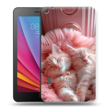 Силиконовый чехол на Huawei MediaPad T3 7 с принтом котята котики
