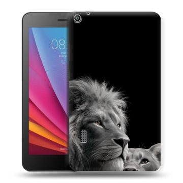 Силиконовый чехол на Huawei MediaPad T3 7 с принтом Лев кошки