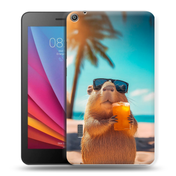 Силиконовый чехол на Huawei MediaPad T3 7 с принтом Капибара