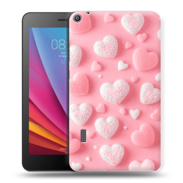 Силиконовый чехол на Huawei MediaPad T3 7 с принтом Сердечки Силиконовый чехол на Huawei MediaPad T3 7 с принтом Сердечки