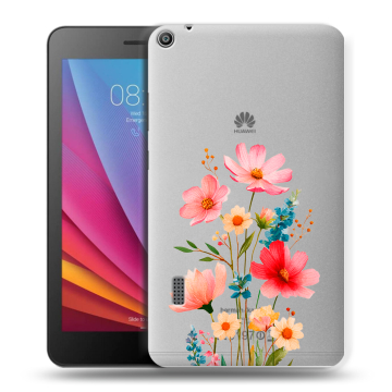 Силиконовый чехол на Huawei MediaPad T3 7 с принтом Цветы
