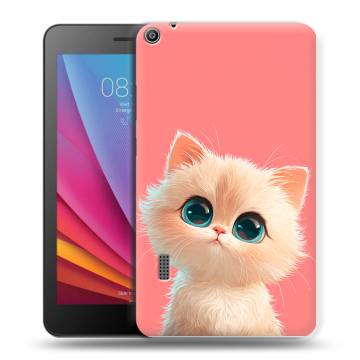 Силиконовый чехол на Huawei MediaPad T3 7 с принтом Розовый котенок