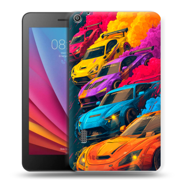 Силиконовый чехол на Huawei MediaPad T3 7 с принтом Тачки