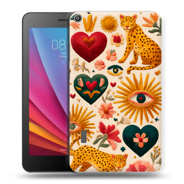 Силиконовый чехол на Huawei MediaPad T3 7 с принтом Модный принт