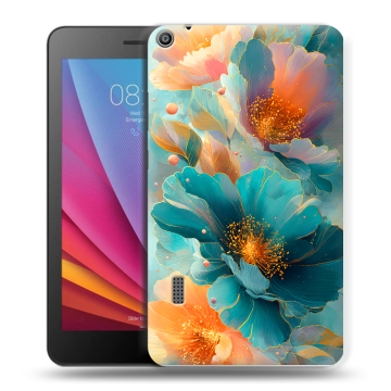 Силиконовый чехол на Huawei MediaPad T3 7 с принтом Цветы