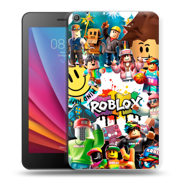 Силиконовый чехол на Huawei MediaPad T3 7 с принтом Roblox Роблокс
