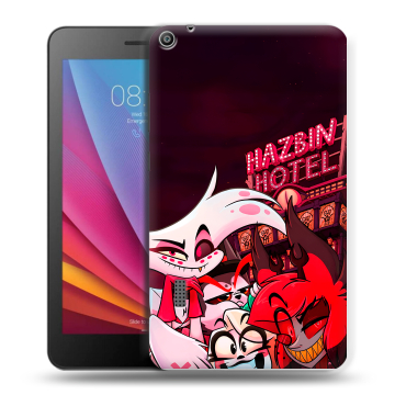 Силиконовый чехол на Huawei MediaPad T3 7 с принтом Hazbin Hotel Отель Хазбин Силиконовый чехол на Huawei MediaPad T3 7 с принтом Hazbin Hotel Отель Хазбин