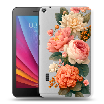Силиконовый чехол на Huawei MediaPad T3 7 с принтом цветы Силиконовый чехол на Huawei MediaPad T3 7 с принтом цветы
