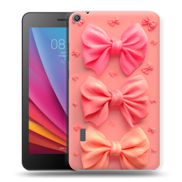 Силиконовый чехол на Huawei MediaPad T3 7 с принтом Розовые бантики Силиконовый чехол на Huawei MediaPad T3 7 с принтом Розовые бантики