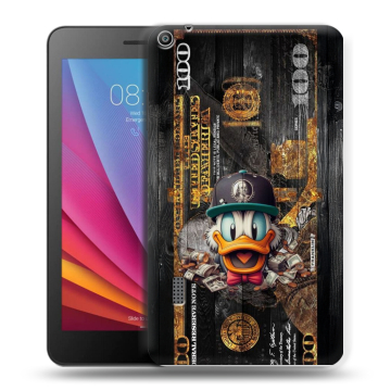 Силиконовый чехол на Huawei MediaPad T3 7 с принтом Дональд Дак Доллар Силиконовый чехол на Huawei MediaPad T3 7 с принтом Дональд Дак Доллар