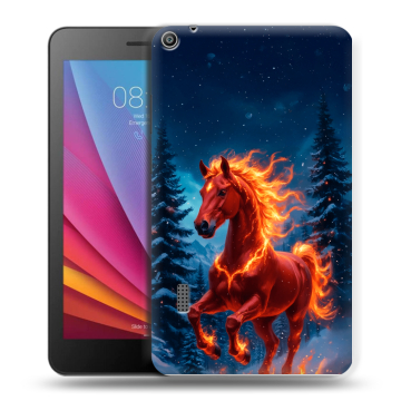 Силиконовый чехол на Huawei MediaPad T3 7 с принтом Новый год коня Силиконовый чехол на Huawei MediaPad T3 7 с принтом Новый год коня