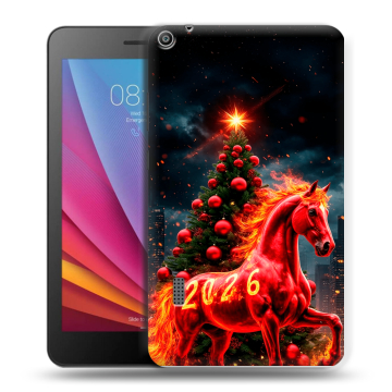 Силиконовый чехол на Huawei MediaPad T3 7 с принтом Новый год Силиконовый чехол на Huawei MediaPad T3 7 с принтом Новый год