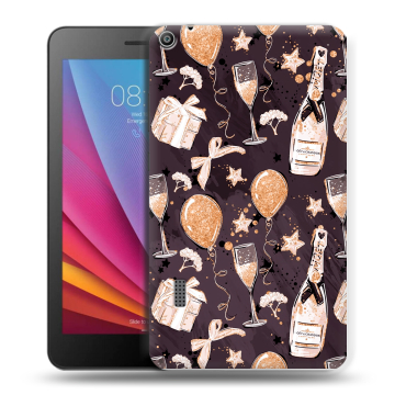 Силиконовый чехол на Huawei MediaPad T3 7 с принтом Новый год Силиконовый чехол на Huawei MediaPad T3 7 с принтом Новый год