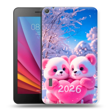 Силиконовый чехол на Huawei MediaPad T3 7 с принтом Новый год Силиконовый чехол на Huawei MediaPad T3 7 с принтом Новый год