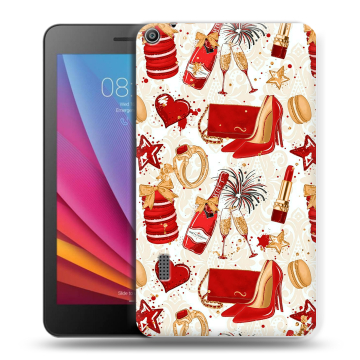 Силиконовый чехол на Huawei MediaPad T3 7 с принтом Новый год Силиконовый чехол на Huawei MediaPad T3 7 с принтом Новый год