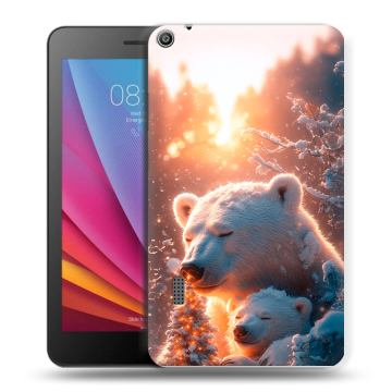 Силиконовый чехол на Huawei MediaPad T3 7 с принтом Новый год Силиконовый чехол на Huawei MediaPad T3 7 с принтом Новый год