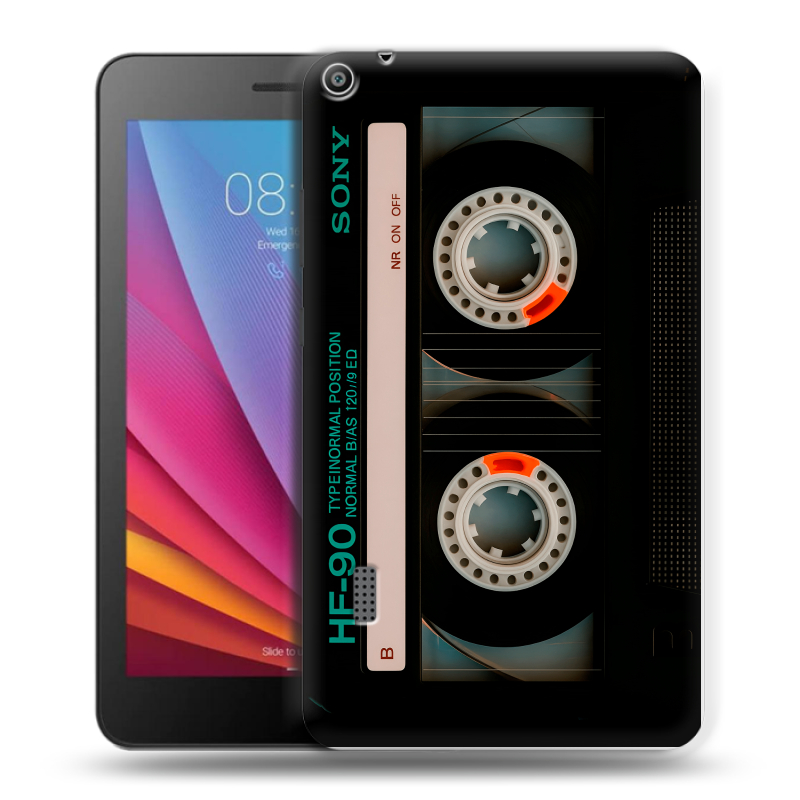 Силиконовый чехол на Huawei MediaPad T3 7 с принтом Кассета Силиконовый чехол на Huawei MediaPad T3 7 с принтом Кассета