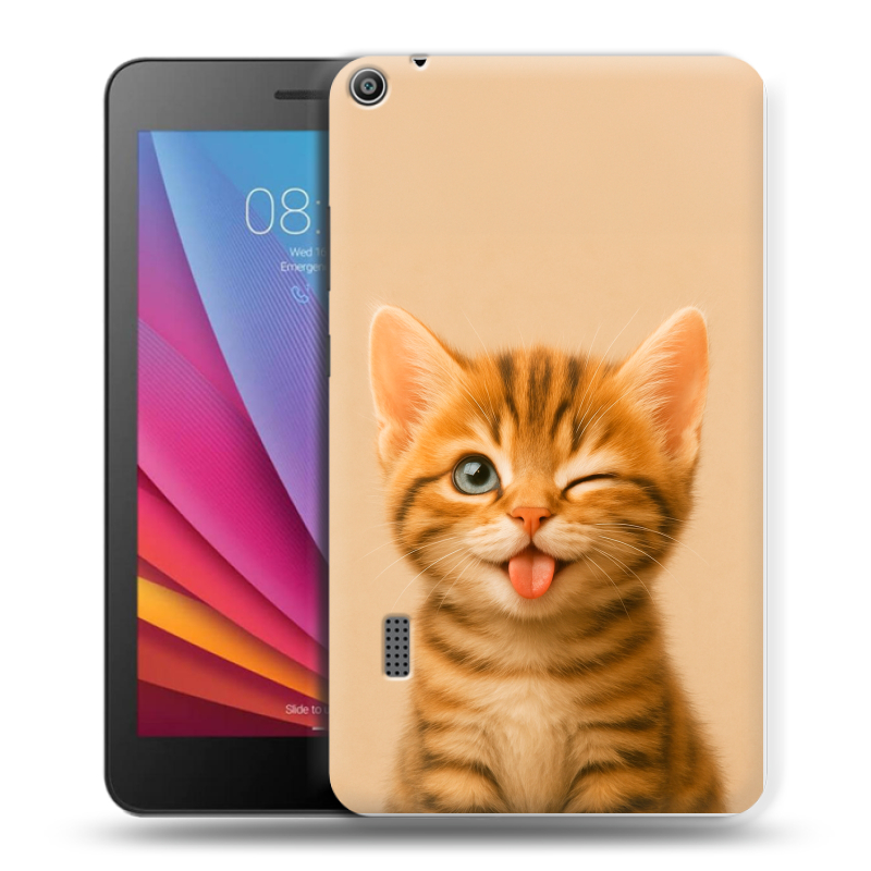 Силиконовый чехол на Huawei MediaPad T3 7 с принтом котенок Силиконовый чехол на Huawei MediaPad T3 7 с принтом котенок