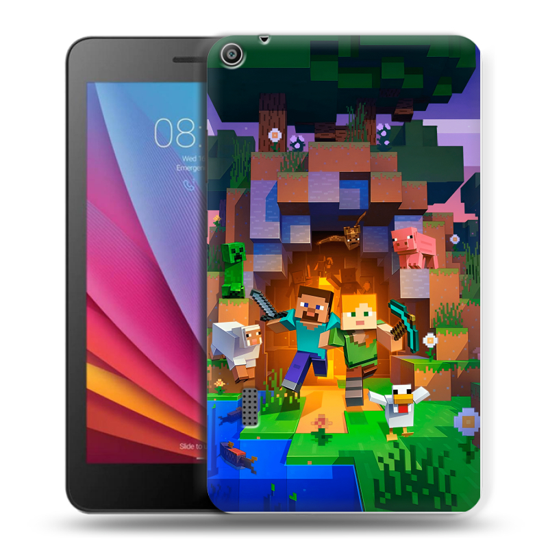 Силиконовый чехол на Huawei MediaPad T3 7 с принтом Майнкрафт Minecraft Силиконовый чехол на Huawei MediaPad T3 7 с принтом Майнкрафт Minecraft