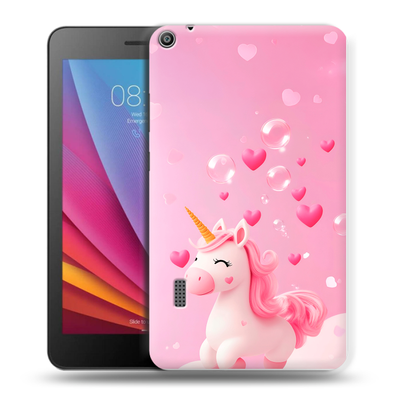 Силиконовый чехол на Huawei MediaPad T3 7 с принтом Единорог Силиконовый чехол на Huawei MediaPad T3 7 с принтом Единорог