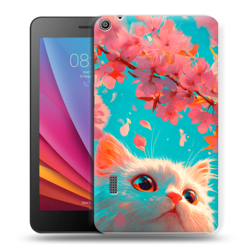 Силиконовый чехол на Huawei MediaPad T3 7 с принтом Красивый кот Силиконовый чехол на Huawei MediaPad T3 7 с принтом Красивый кот