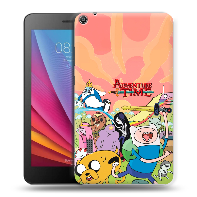 Силиконовый чехол на Huawei MediaPad T3 7 с принтом Adventure time Время приключений Силиконовый чехол на Huawei MediaPad T3 7 с принтом Adventure time Время приключений