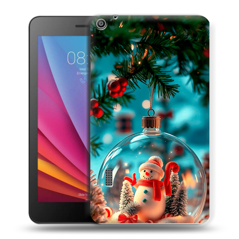 Силиконовый чехол на Huawei MediaPad T3 7 с принтом Новый год Силиконовый чехол на Huawei MediaPad T3 7 с принтом Новый год
