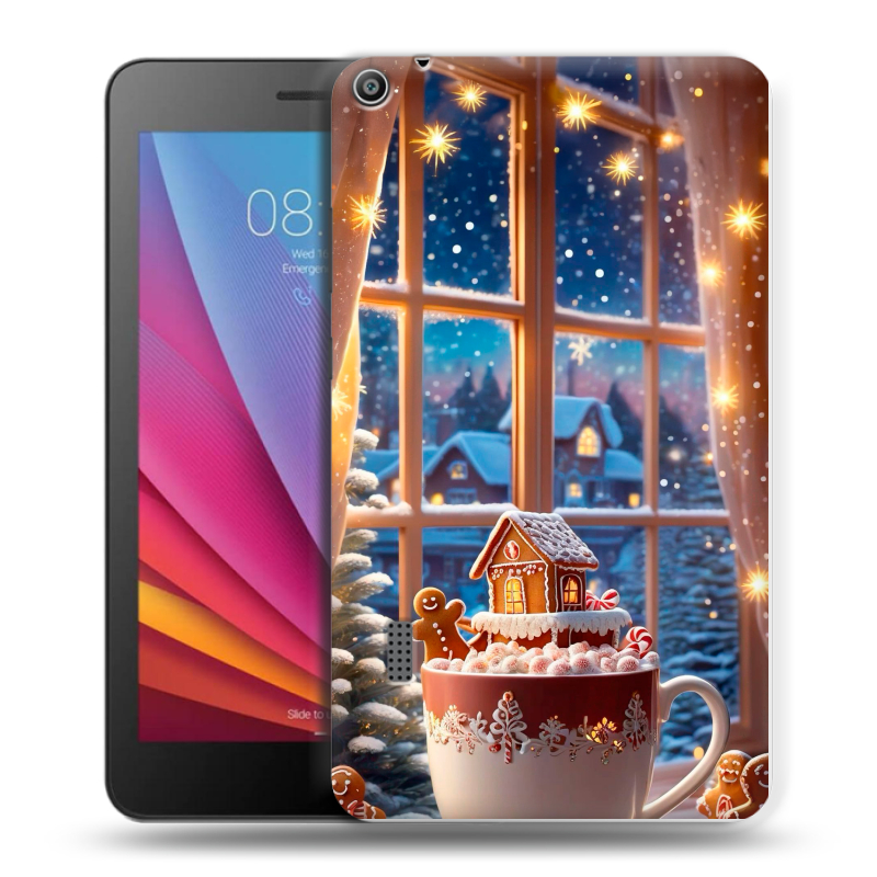 Силиконовый чехол на Huawei MediaPad T3 7 с принтом Новый год Силиконовый чехол на Huawei MediaPad T3 7 с принтом Новый год