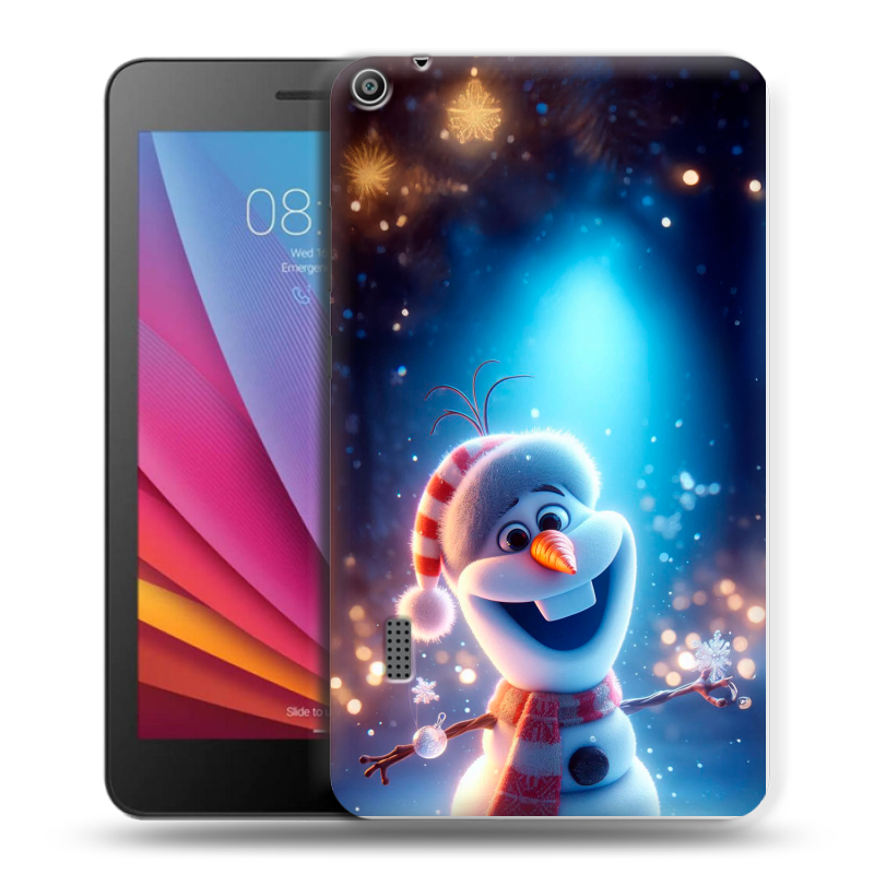 Силиконовый чехол на Huawei MediaPad T3 7 с принтом Новый год Силиконовый чехол на Huawei MediaPad T3 7 с принтом Новый год