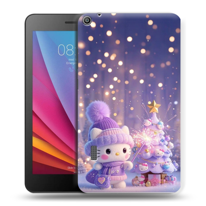 Силиконовый чехол на Huawei MediaPad T3 7 с принтом Новый год Силиконовый чехол на Huawei MediaPad T3 7 с принтом Новый год