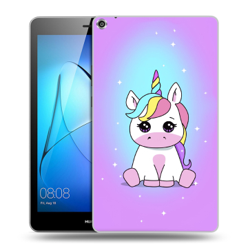 Силиконовый чехол на планшета Huawei MediaPad T3 8 с принтом Единорог