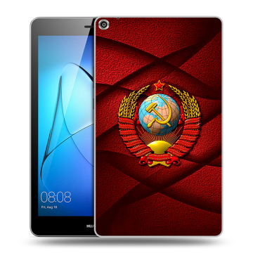 Силиконовый чехол на планшета Huawei MediaPad T3 8 с принтом Герб СССР